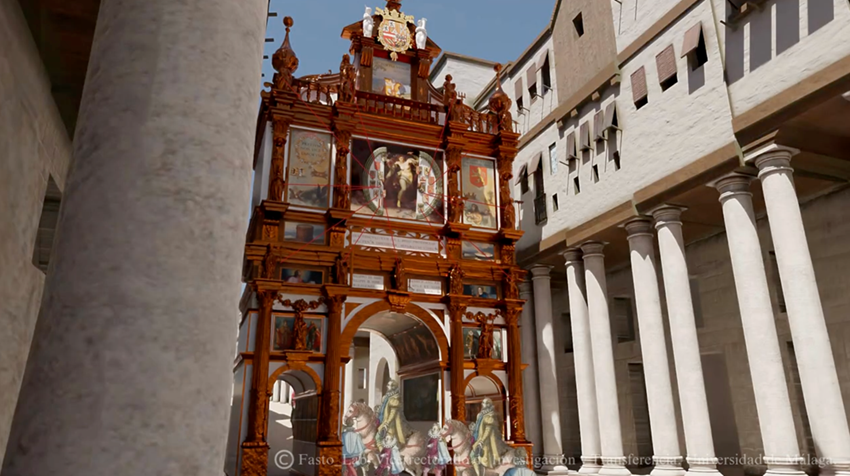 Fig. 5. Frame de la animación realizada por la red de investigación Fasto_Lab del movimiento del arco.