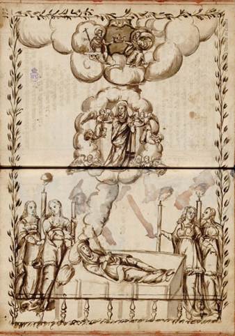 Fig. 9. Dormición y Ascensión de la Virgen (171v-172r).