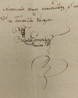 Fig. 1. Firma en el memorial elevado a Palacio el año de 1801