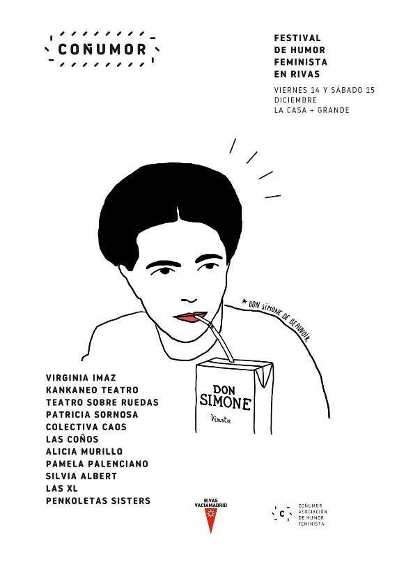 Figs.2 y 3: Carteles del Festival Coñumor. Edición con “Don Simone de Beauvoir” y “Angela Selfies”