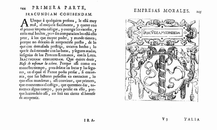 Fig. 3: Iracundiam Cohibendam, emblema 72 de Juan de Borja, Empresas morales