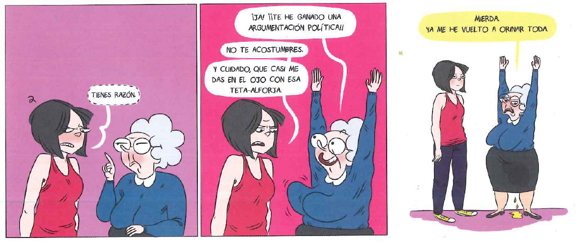 Figs.6 y 7: viñetas del cómic Dolores y Lolo 2. Viva la Revolución (Mamen Moreu)