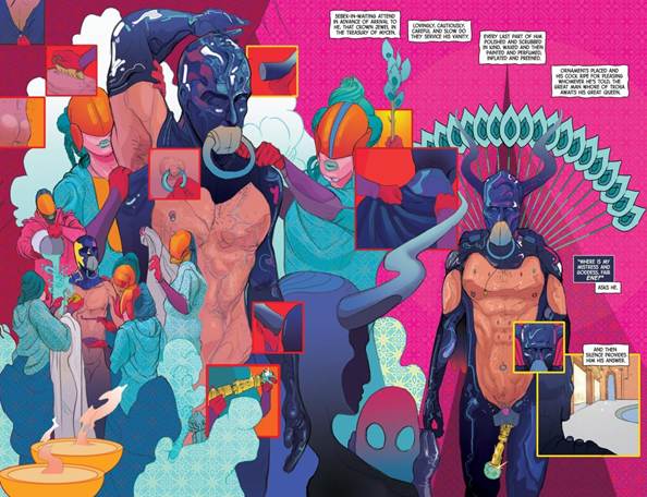 Illustration 4&nbsp;: érotisation ostensible du corps masculin, He/Hélène de Troie