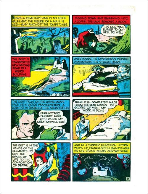 Ill. 1 Dick Briefer (as Frank N. Stein), “Frankenstein”, Prize Comics #7, December 1940