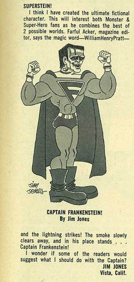 Ill. 3 The Comics Code prevented such playful crossovers from appearing outside movie monster magazines. Letter page in Monster World #2 (Warren Publishing, January 1965)