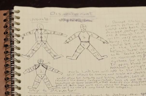 Fig. 19&nbsp;: Études pour l’animation du démembrement dans Dead Space (Visceral Games/Electronic Arts, 2008).