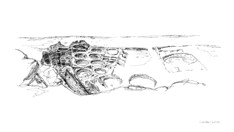 Figure 12. Chaco Canyon from above the cliff.