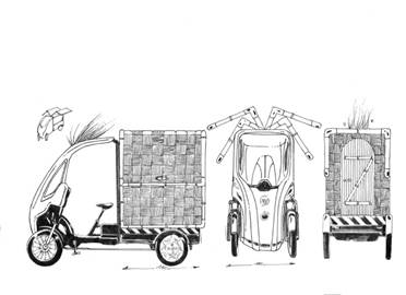 Fig 12 à 18 : Neotravelmakers (Éléonore Levieux & Vincent Rauel), recherches graphiques pour Latlyé Kamayann, 2022. ©ADAGP