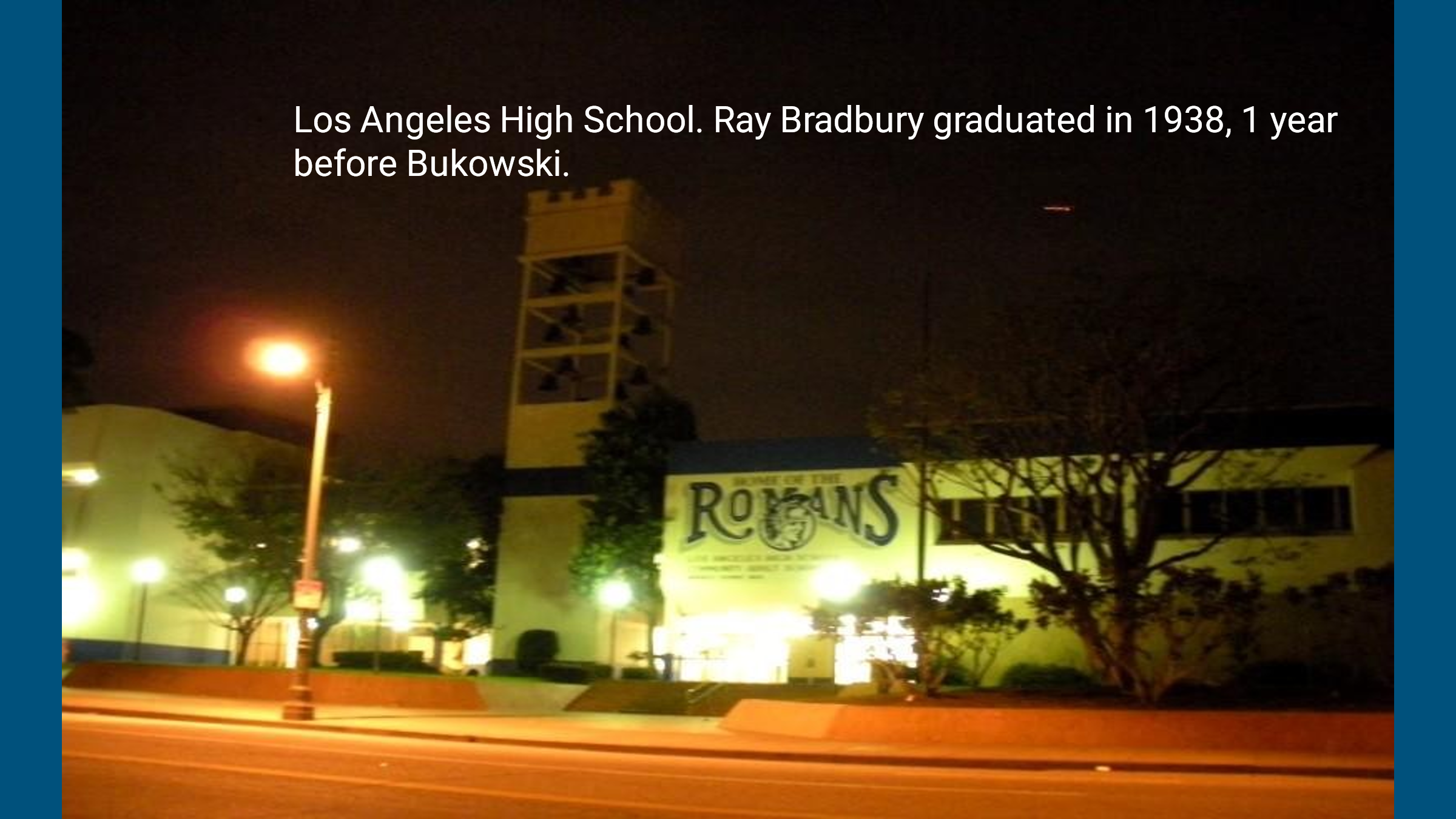 Fig 7. Los Angeles High School, by Mike Sonksen.