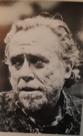 Fig 3. Portrait of Charles Bukowski, inner title page of Stories und Romane
