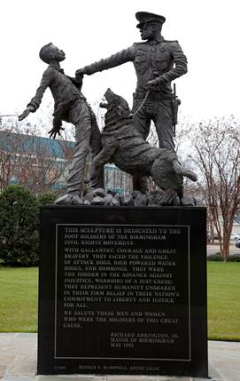 Fig. 1. Ronald McDowell. Dogs (The Foot Soldier Monument), 1995-96.