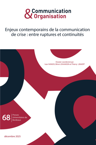 Couverture du numéro 68 de la revue Communication & Organisation