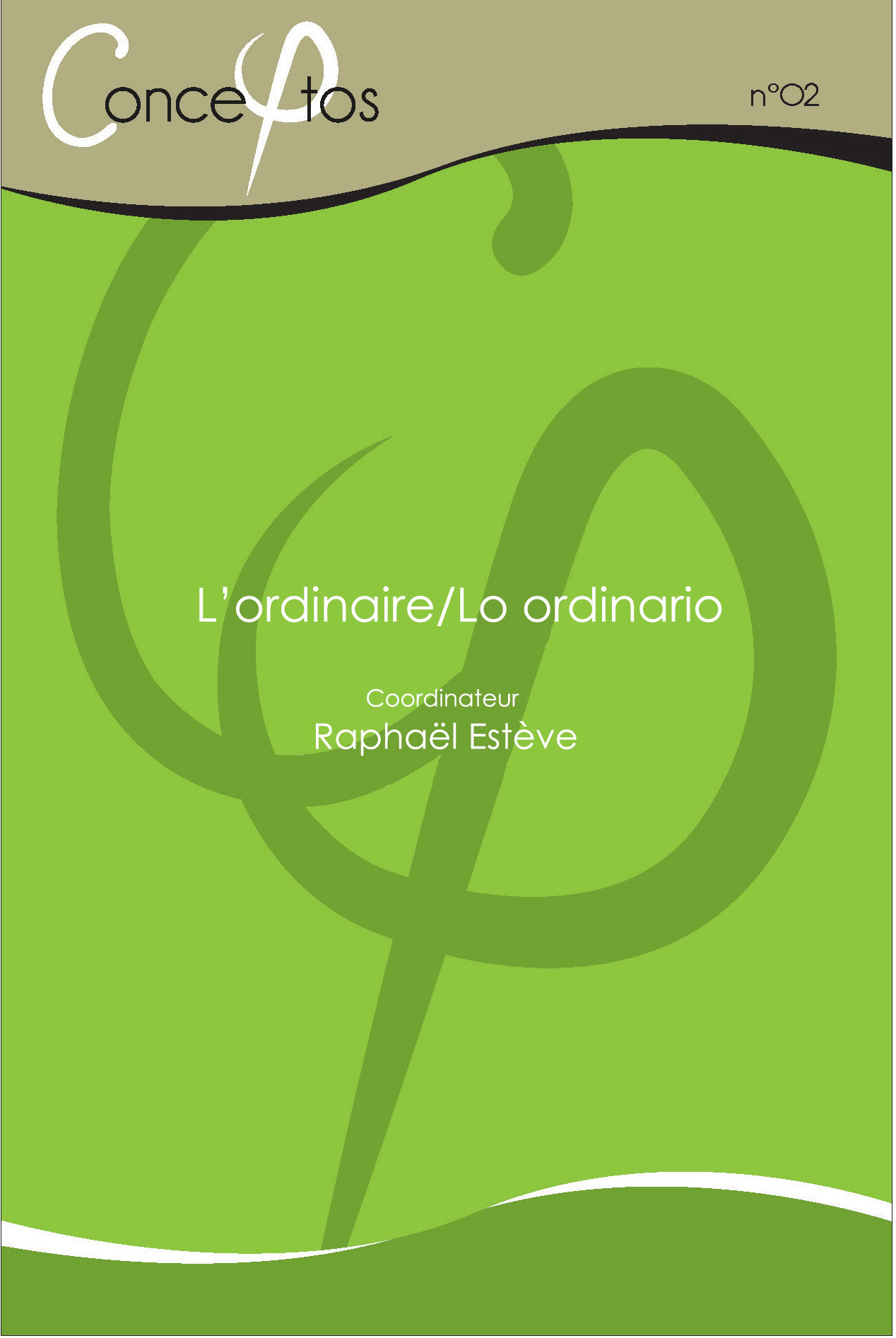 Couverture du n°02 de Conceptos : L'ordinaire / Lo ordinario