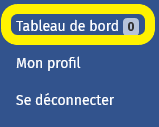 Cliquer sur Tableau de bord