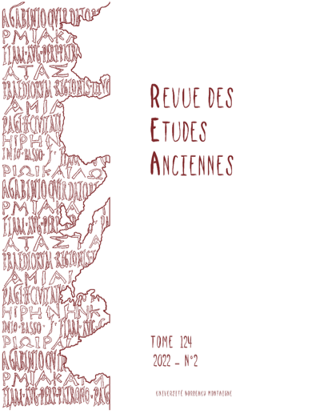 Couverture d'un numéro de la Revue des Études Anciennes